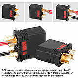 Надпотужний роз'єм QS8-S (тато) 8 mm 200 А колір синій, фото 7