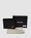 Сумка жіноча Prada Saffiano Leather Wallet Crocodile Embossed in Black 11 х 10 х 2 см люкс якість, фото 4