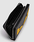 Жіноча брендова сумка Fendi Zip Around Black Leather Wallet Fendi Eyes 19 х 10 х 2 см люкс якість, фото 3