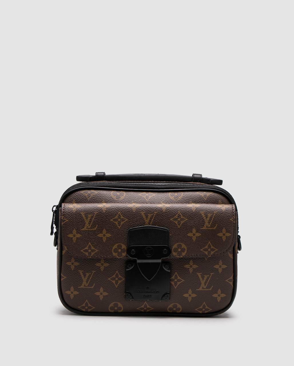 Жіноча брендова сумка Louis Vuitton S Lock Messenger Monogram Macassar Canvas Brown 24 х 18.5 х 9 см люкс якість, фото 1