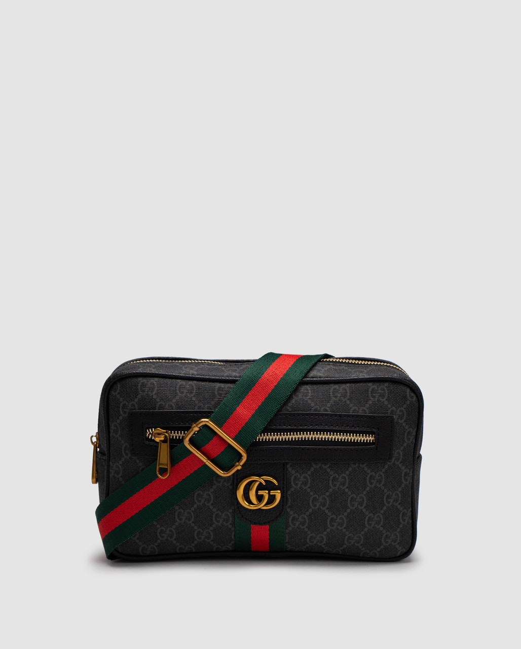 Жіноча брендова сумка Gucci GG Belt Bag With Zip Pocket Grey 25 х 15 х 6 см люкс якість, фото 1