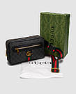 Жіноча брендова сумка Gucci GG Belt Bag With Zip Pocket Grey 25 х 15 х 6 см люкс якість, фото 4