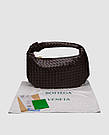 Жіноча брендова сумка Bottega Veneta Nappa Intrecciato Classic Jodie Brown 48 х 27 х 3 см люкс якість, фото 5