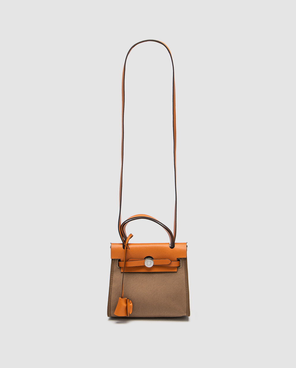 Сумка жіноча Hermes Herbag Zip 20 Bag Brown/Ginger 19 х 17 х 8 см люкс якість