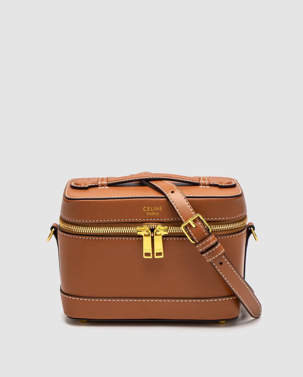 Сумка жіноча Celine Vanity In Smooth Satinated Calfskin Brown 18.5 х 13 х 10 см люкс якість