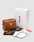 Сумка жіноча Celine Vanity In Smooth Satinated Calfskin Brown 18.5 х 13 х 10 см люкс якість, фото 5