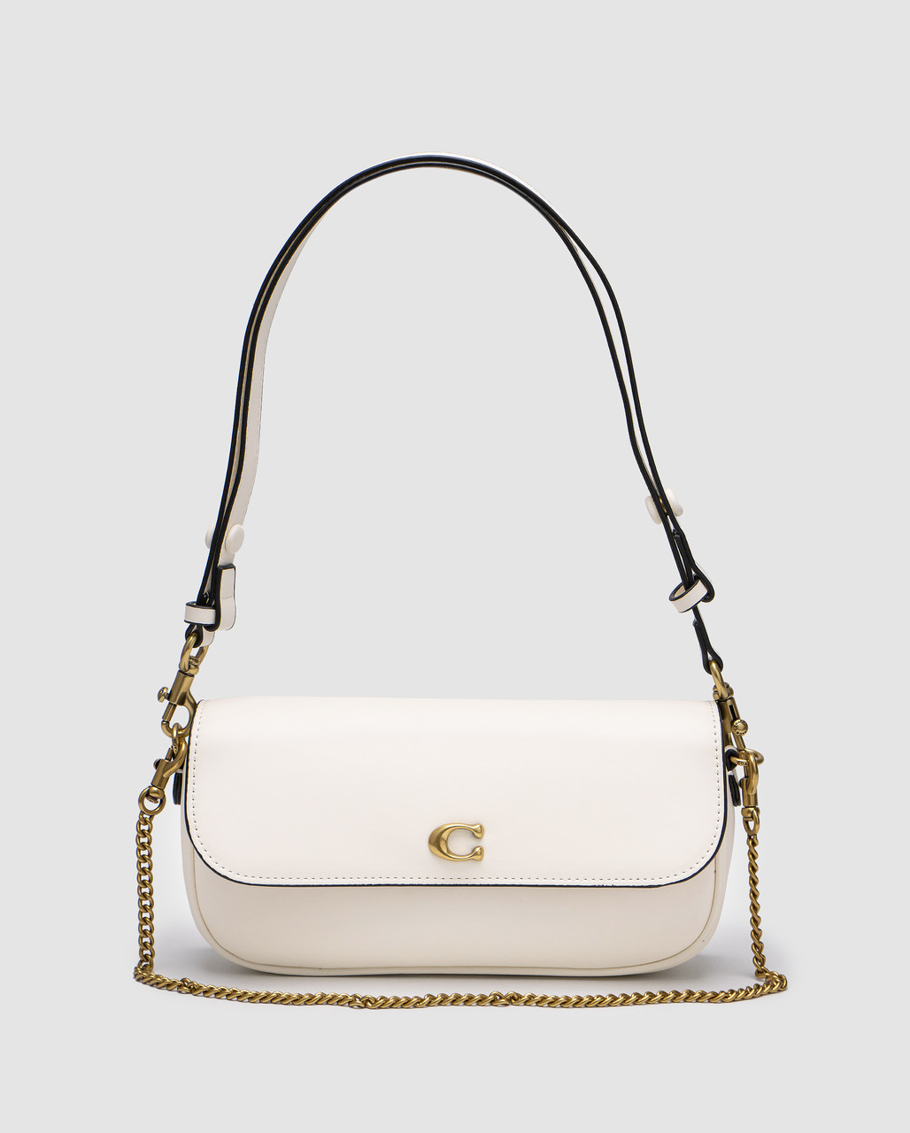 Сумка жіноча Coach Brook Flap Chain White\Gold 23 х 12 х 5 см люкс якість