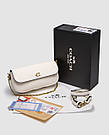 Сумка жіноча Coach Brook Flap Chain White\Gold 23 х 12 х 5 см люкс якість, фото 5