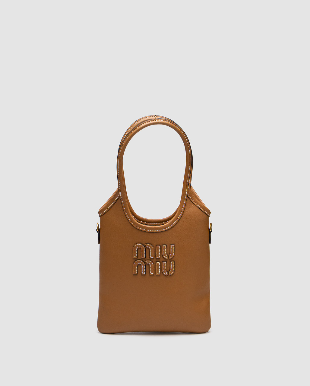 Сумка жіноча Miu Miu Ivy Leather Mini Bag Brown 20 х 18 х 2 см люкс якість
