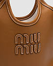 Сумка жіноча Miu Miu Ivy Leather Mini Bag Brown 20 х 18 х 2 см люкс якість, фото 3
