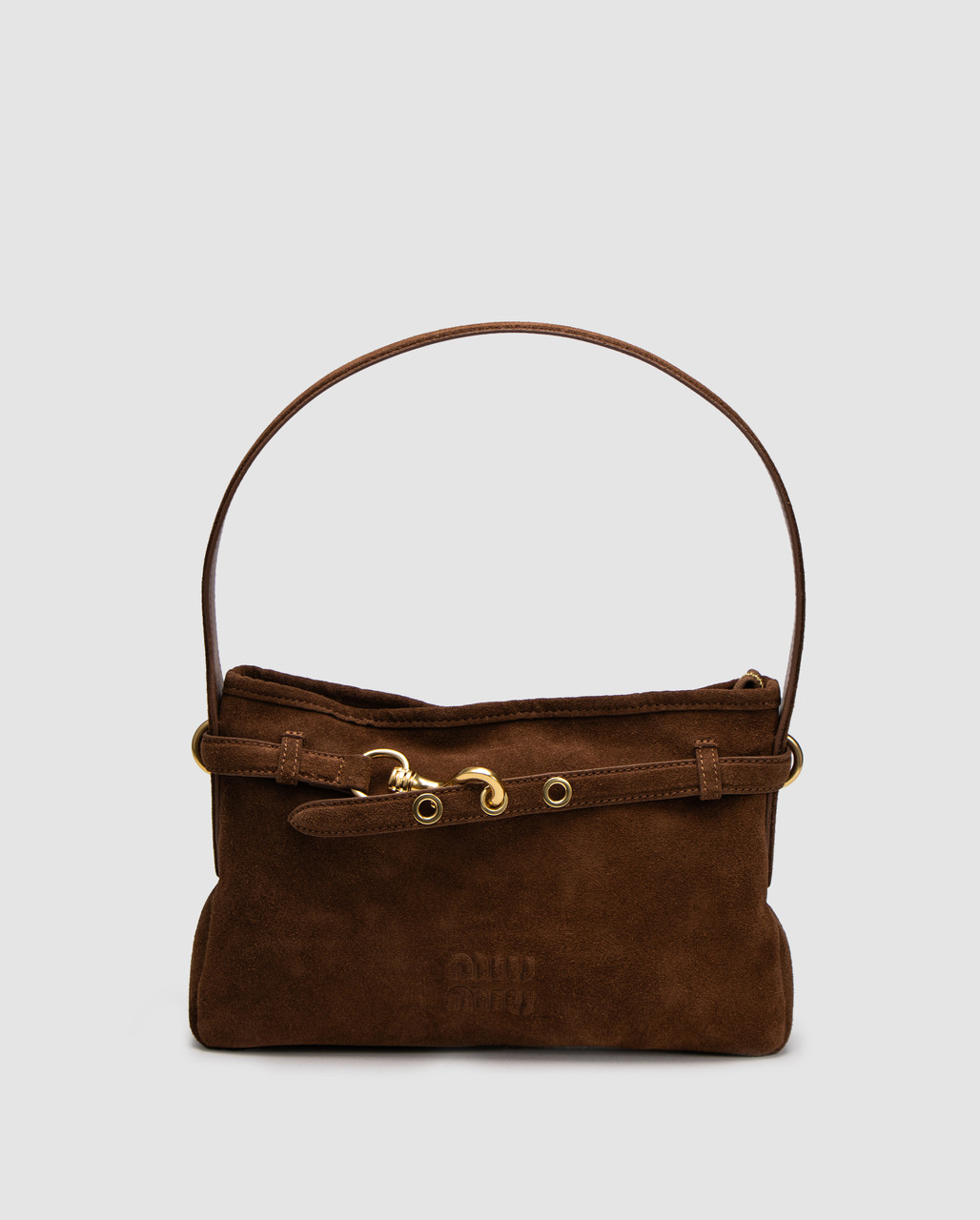 Сумка жіноча Miu Miu Aventure Nappa Leather Bag Brown Suede 29 х 19 х 5 см люкс якість