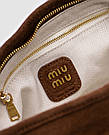 Сумка жіноча Miu Miu Aventure Nappa Leather Bag Brown Suede 29 х 19 х 5 см люкс якість, фото 4