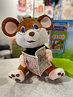 Мишеня-казкар FT 0033 розмір 30см, озвучене українською, аудіо-казки, на батарейках, в коробці, 30,5-31-17см, фото 7