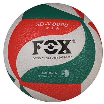 М'яч волейбольний червоно-зелений FOX SDV8000 PU, фото 1