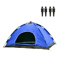 Намет автомат з автоматичним каркасом туристичний намет одношаровий 2*2 м (4 місний)