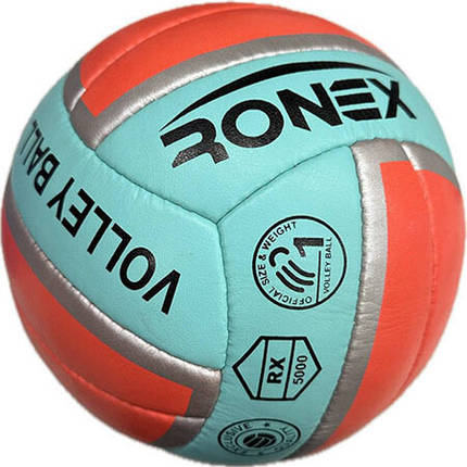 М'яч волейбольний оранжево-зелений Ronex Orignal Grippy, фото 1
