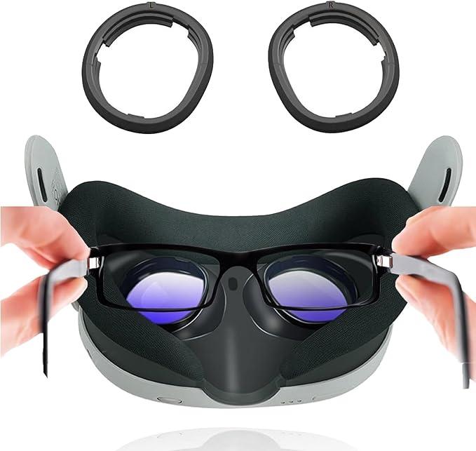 Магнітна оправа та захист лінз VR, протидряпаюча скляна прокладка для окулярів Growalleter Meta Quest 3