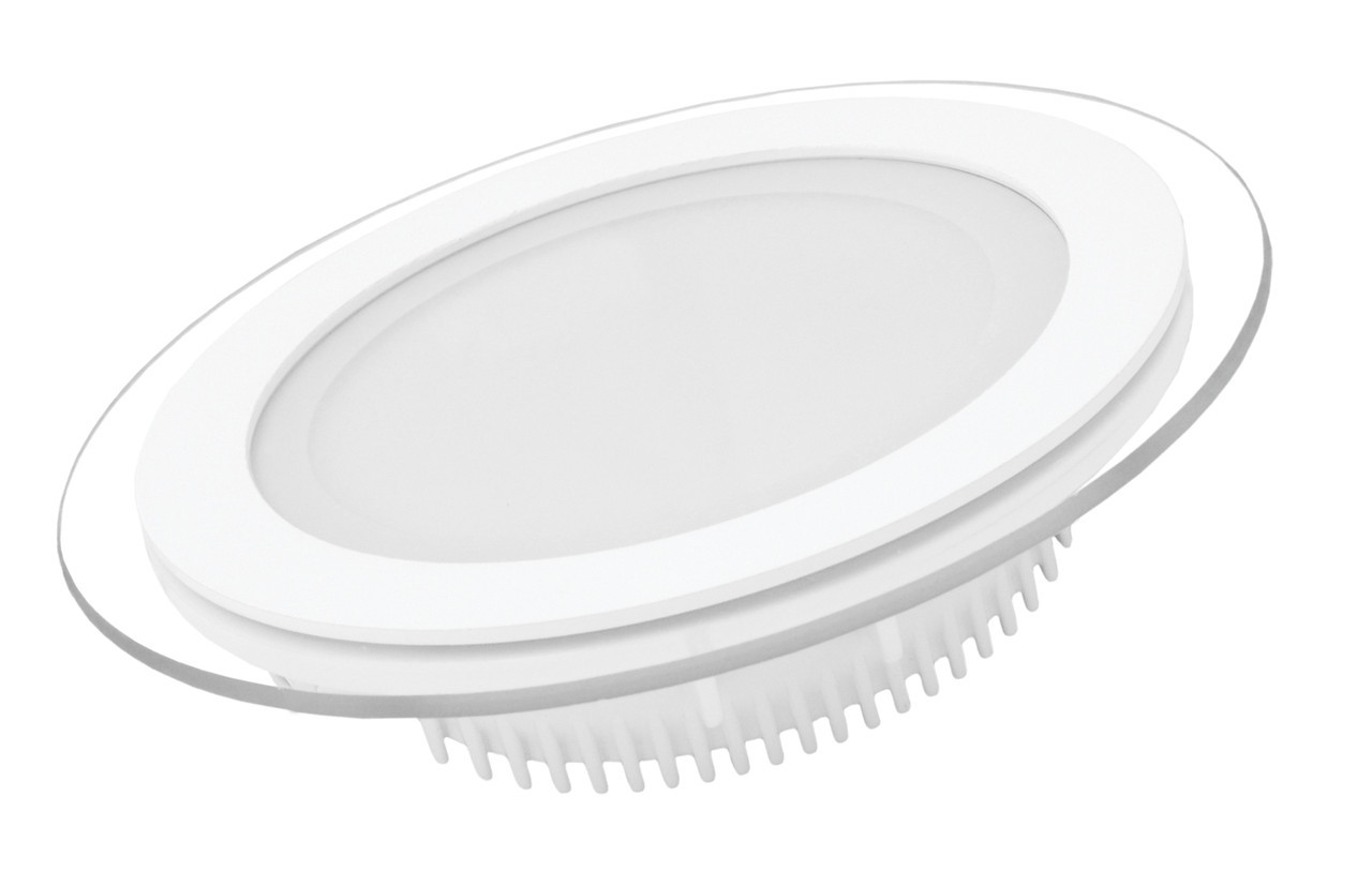 LED Світильник EUROLAMP круглий GLASS Downlight 6W 3000K