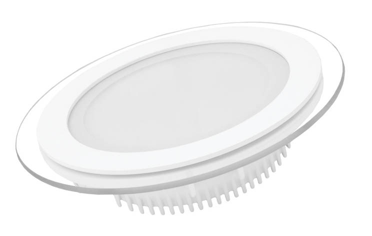 LED Світильник EUROLAMP круглий GLASS Downlight 6W 4000K, фото 1