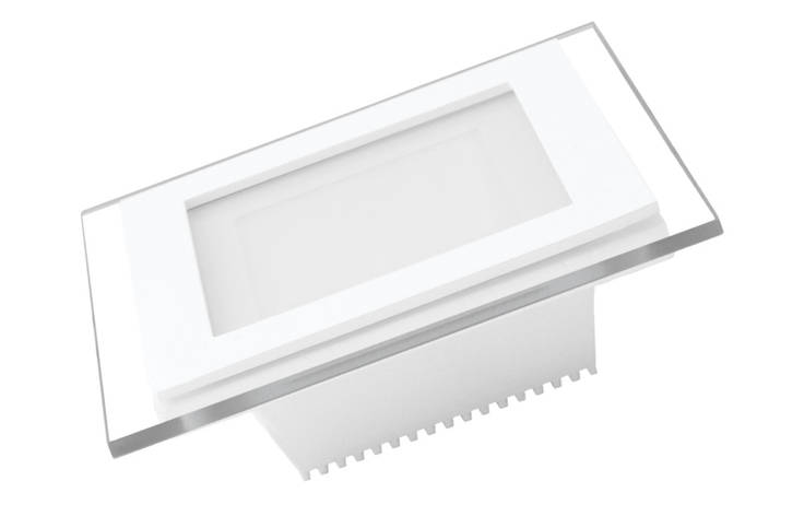LED Світильник EUROLAMP квадратний GLASS Downlight 6W 4000K, фото 1