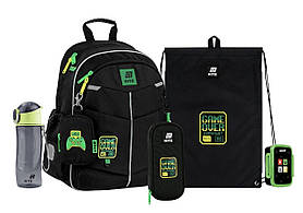 Шкільний набір Kite Education Game Over (рюкзак, пенал, сумка, ланчбокс, пляшка) 115-130 см