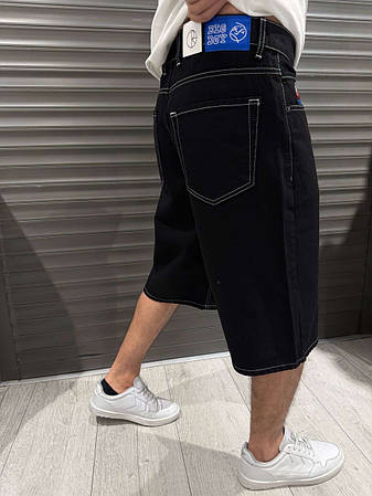 Чоловічі джинсові шорти Polar Big Boy чорні широкі шорти Baggy Біг Бой, фото 3