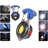 Акумуляторний LED-ліхтарик W5143-COB (white+yellow+red), multitool, Li-Ion акум., магніт, карабін, викрутка, фото 3