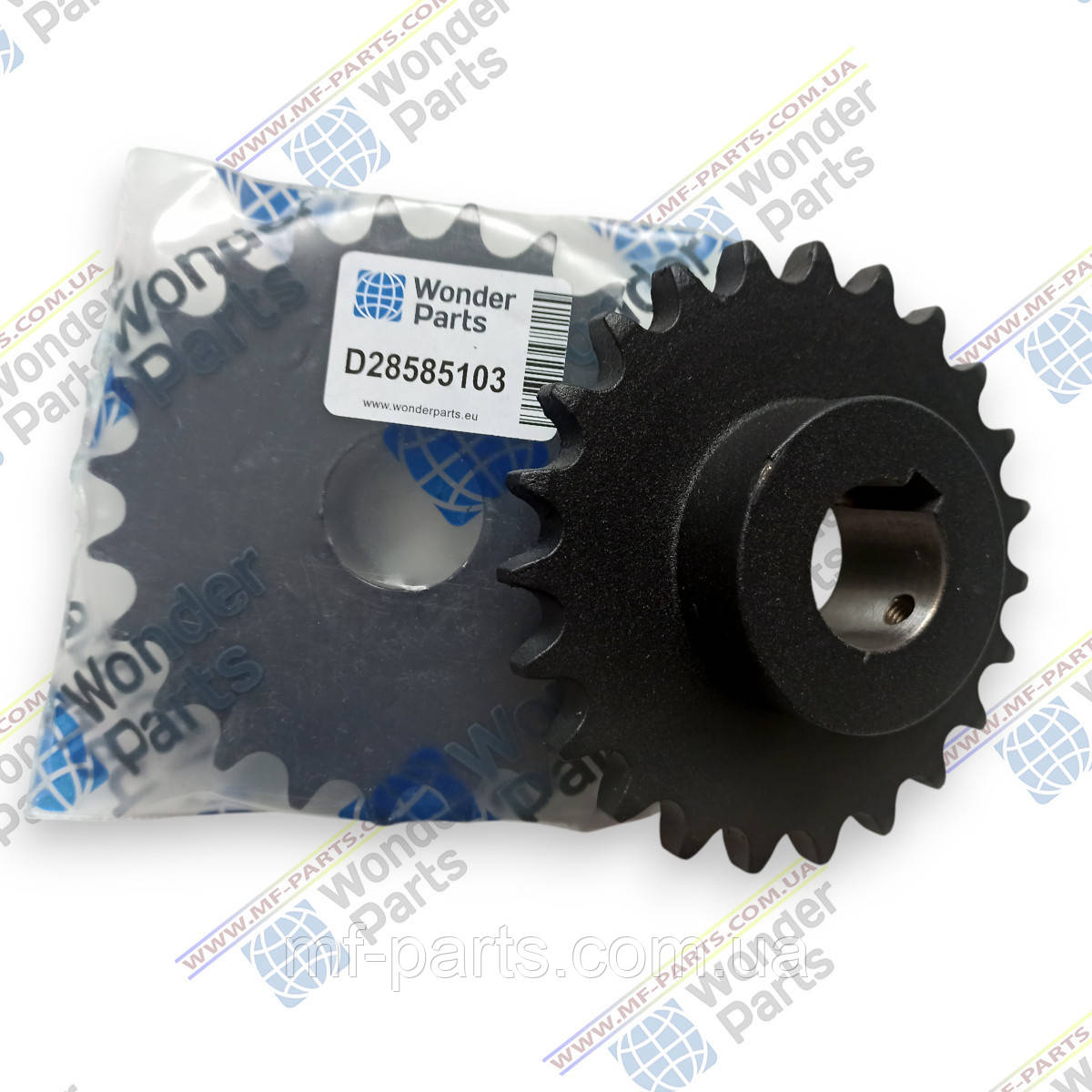 D28585103 зірочка привода елеватора (Z=23), АНАЛОГ, виробник WonderParts (EU), комбайн Massey Ferguson