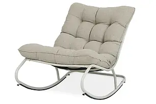 Крісло-гойдалка Agava Focus Garden Light Beige світло-бежевий до 120 кг, фото 1