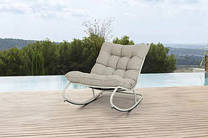 Крісло-гойдалка Agava Focus Garden Light Beige світло-бежевий до 120 кг, фото 3