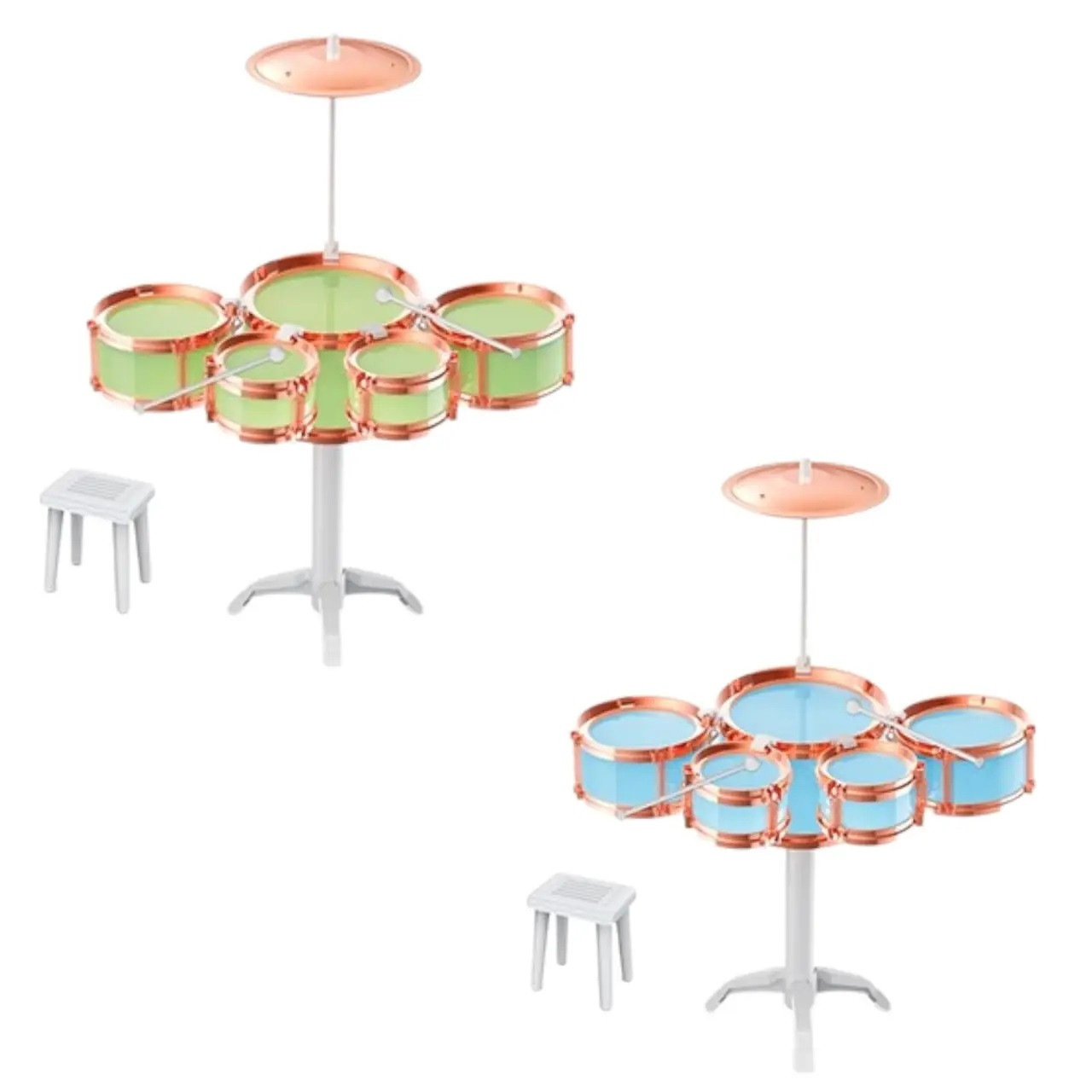 Дитяча барабанна установка зі стільчиком (5 барабанів) XBL996-6-7, фото 1