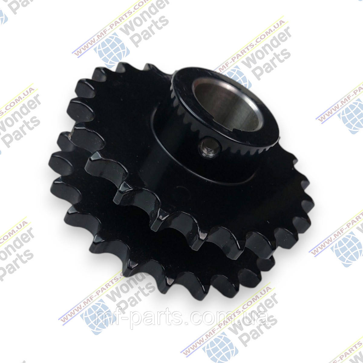 D28585106 зірочка приводу елеватора (Z=22), АНАЛОГ, виробник WonderParts (EU), комбайн Massey Ferguson