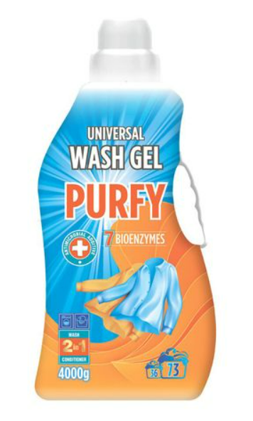 Рідкий засіб для прання Purfy Universal, 73 цикли прання, 4 кг, фото 1