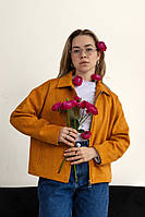 Замшевий бомбер Lava,гірчичний