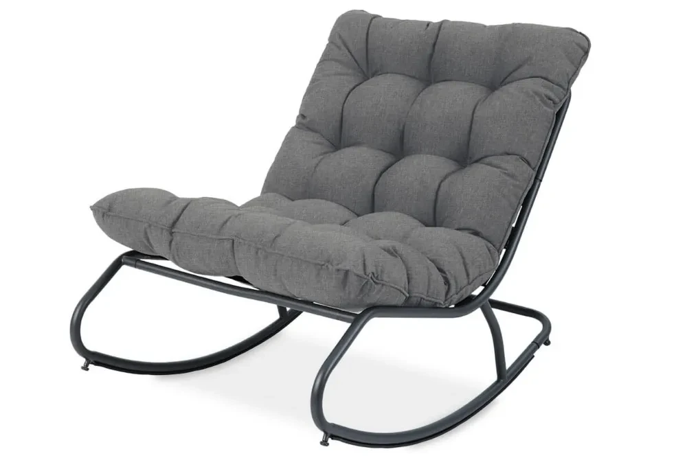 Крісло-гойдалка для саду до 120 кг Agava Focus Garden темно - сірий