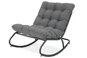 Крісло-гойдалка для саду до 120 кг Agava Focus Garden темно - сірий, фото 1