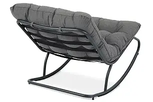 Крісло-гойдалка для саду до 120 кг Agava Focus Garden темно - сірий, фото 2