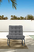 Крісло-гойдалка для саду до 120 кг Agava Focus Garden темно - сірий, фото 3