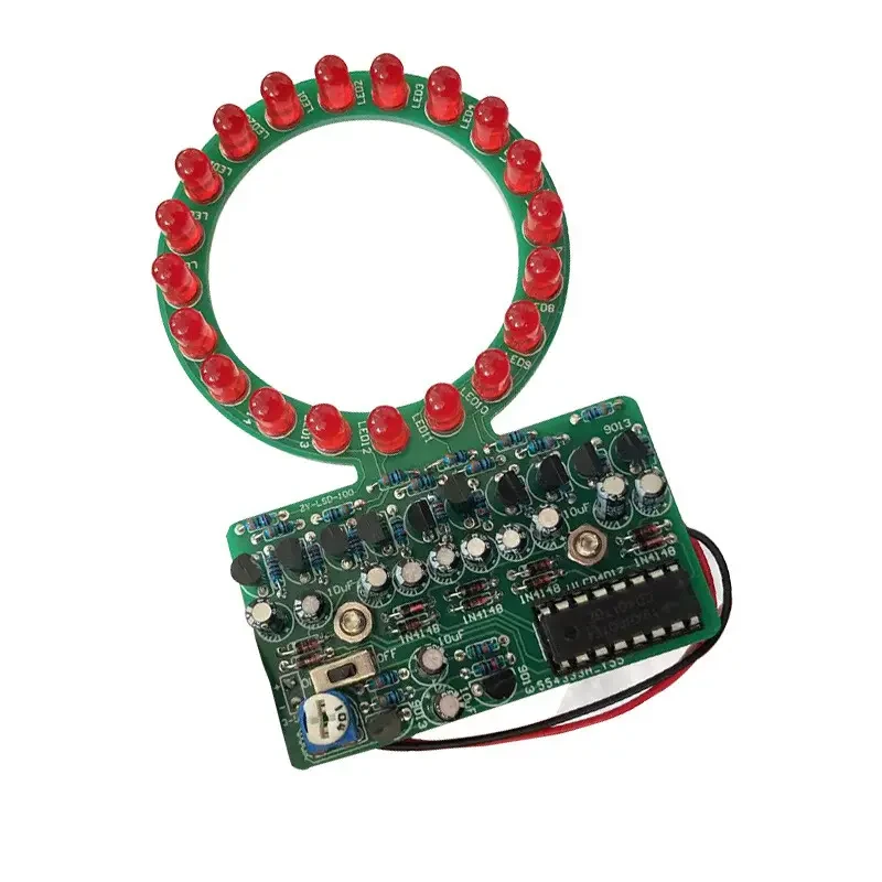 Набір для збирання ліхтаря з ефектом води (обертове світло) на основі CD4017, DIY kit, фото 1