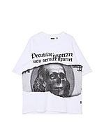 Футболка з принтом доллара біла