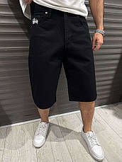 Чоловічі шорти Stussy джинсові широкі бриджі Стуссі блакитні, фото 4
