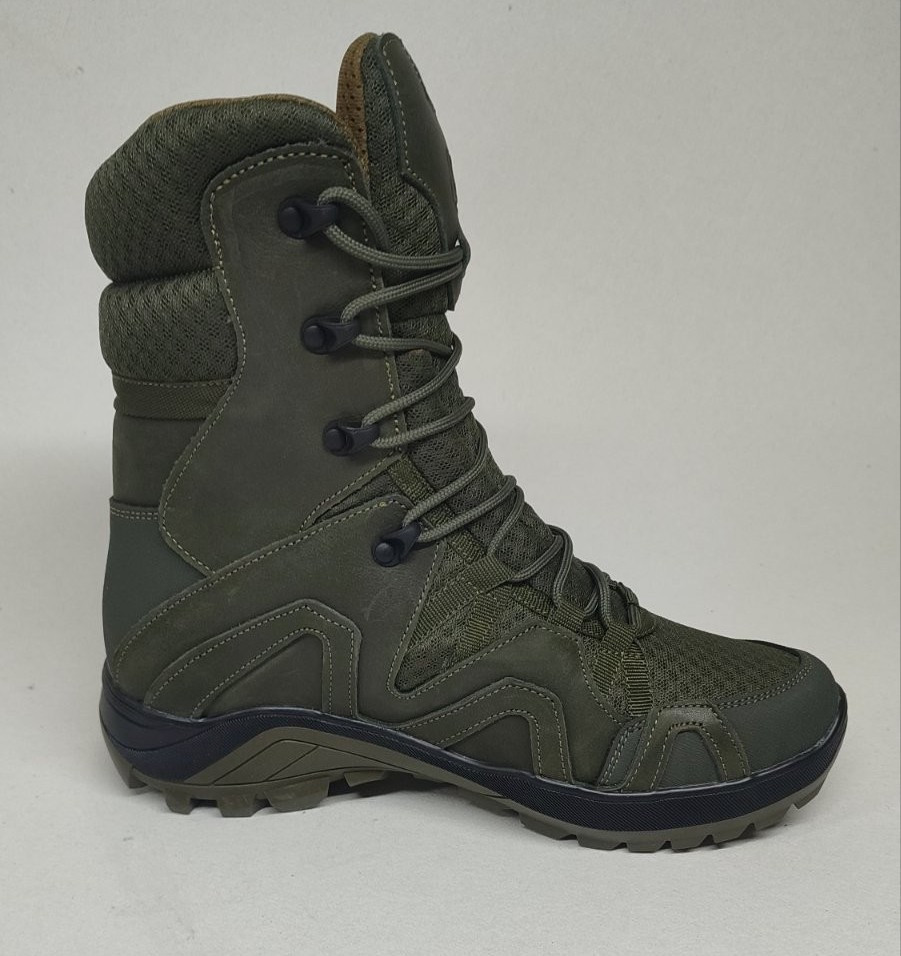 Тактичні полегшені черевики Олива шкіра/з 3D сіткою Oksy Tactical Olive, 39 40 41 42 43 44 45 46