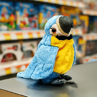 Інтерактивна іграшка-папуга Повторюшка - 18 см, ходить, синій K14802-3, фото 3