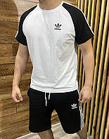 Чоловічий костюм на літо з лого Adidas - Шорти + футболка