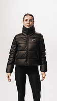 Куртка жiноча легка "Nike" чорна шкіра (1676394968)
