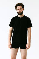 Чоловіча бавовняна білизна боксери та футболка Basic Without Black