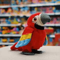 Інтерактивна іграшка-папуга Повторюшка - 18 см, ходить, червоний K14802-1, фото 5