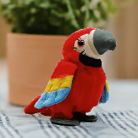 Інтерактивна іграшка-папуга Повторюшка - 18 см, ходить, червоний K14802-1, фото 4