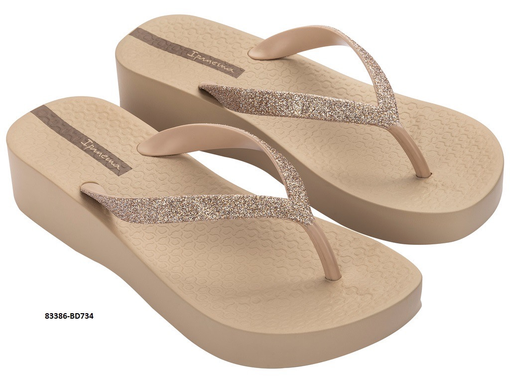 Жіночі тапки на середній танкетці Ipanema Mesh Chic Plat Fem