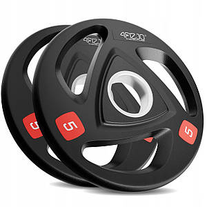 Диск олімпійський 4FIZJO 2 x 5 кг 51 мм металевий, прогумований Black (P-5905973401241)
